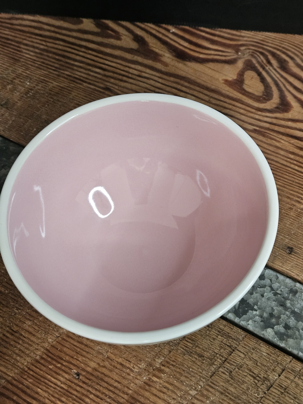Rae Dunn AMOUR Pink & White Ceramic Bowl - Picture 2 of 6